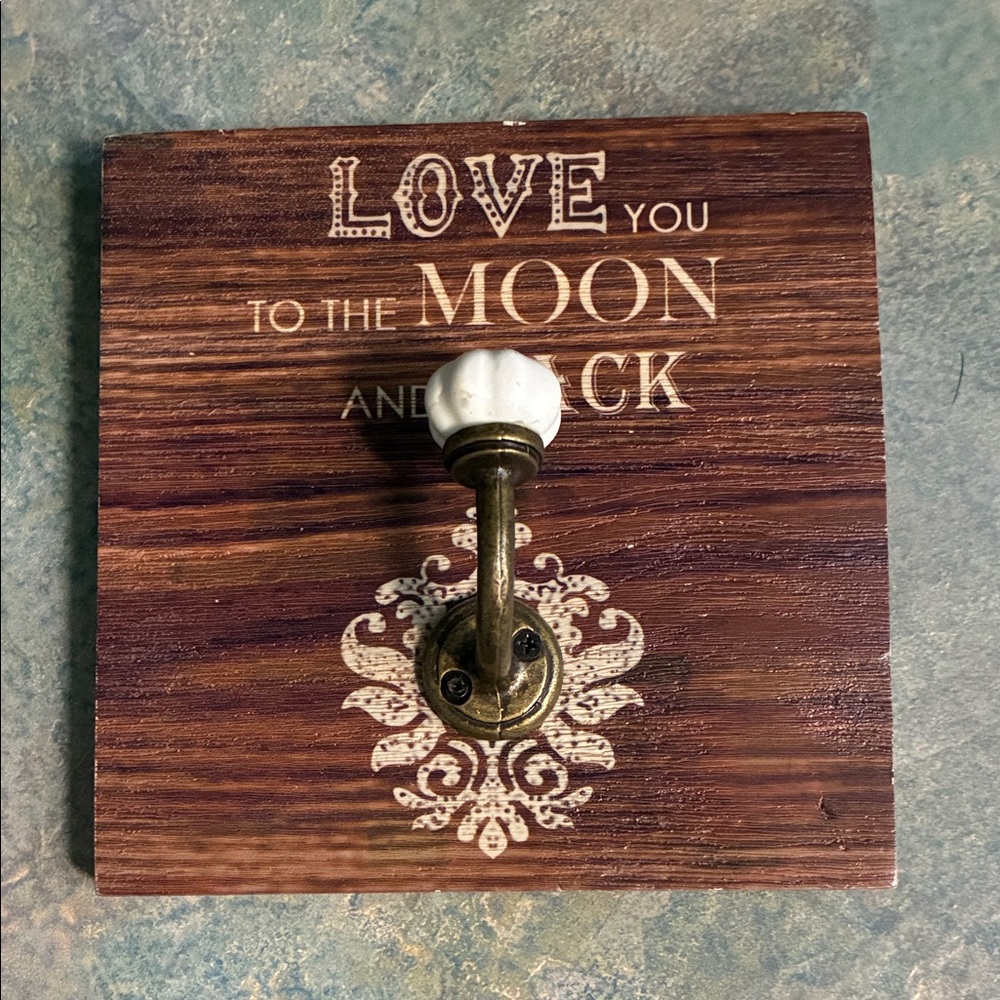 Rustic Brown and White Wall Hook Decor